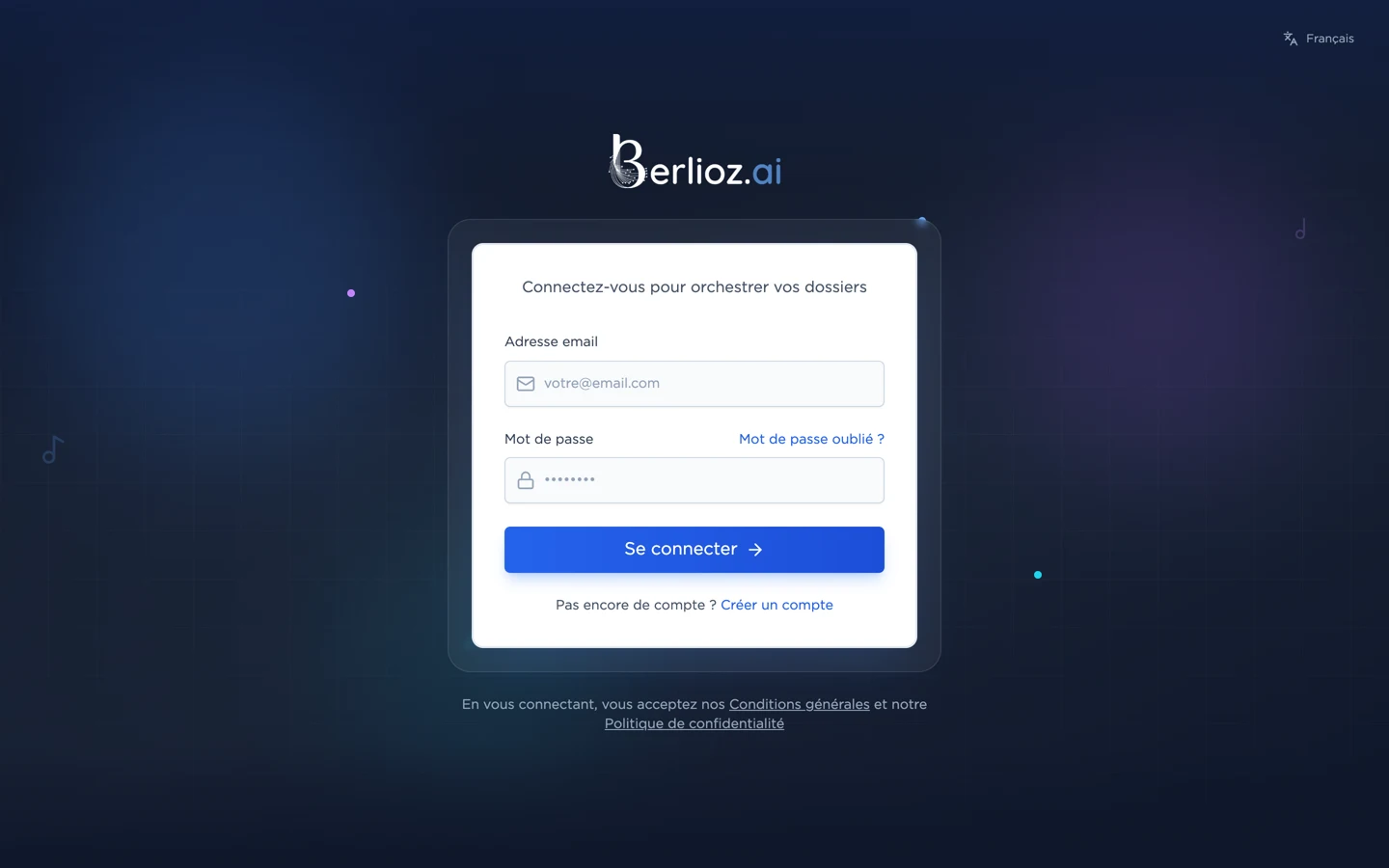 Page de connexion